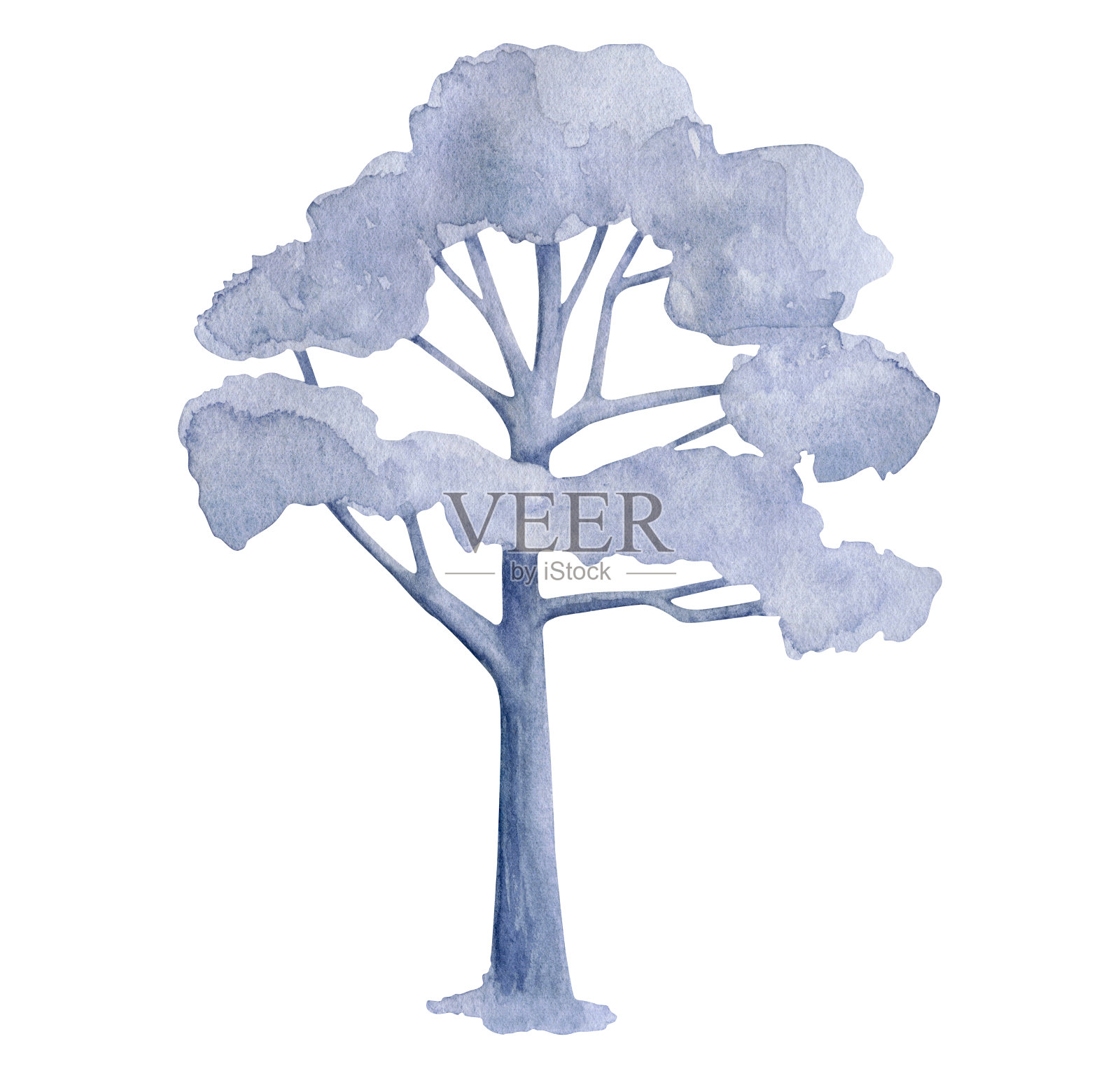 高清晰蓝天白云下的一排树壁纸-欧莱凯设计网