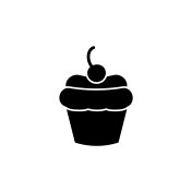 杯状蛋糕图标蛋糕图标面包店松饼插画图片