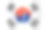 黑色背景上明亮的韩国国旗素材图片