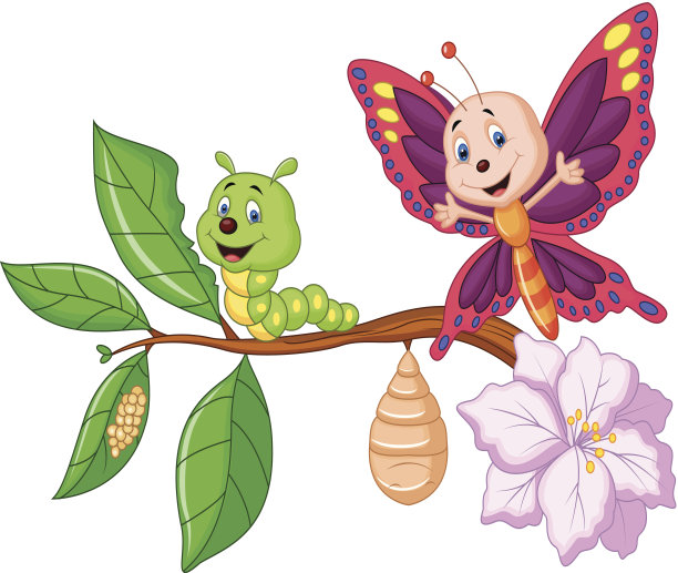 蝴蝶的幼虫 卡通图片图片