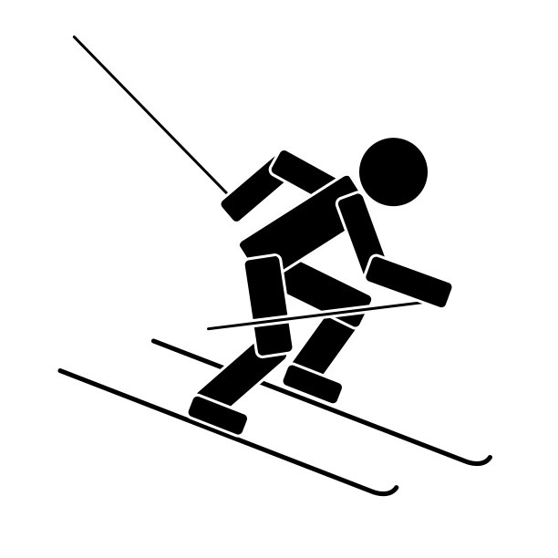 冬奥高山滑雪图标图片