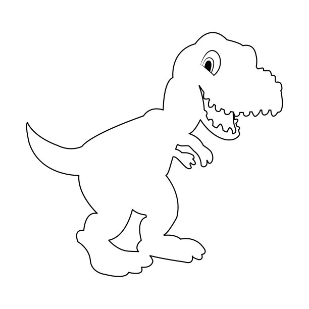 霸王龙,危险的灭绝食肉动物剪影插图远古生物,霸王龙的设计元素
