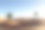 沙漠中的日落，棕榈树的沙漠全景，3d渲染素材图片
