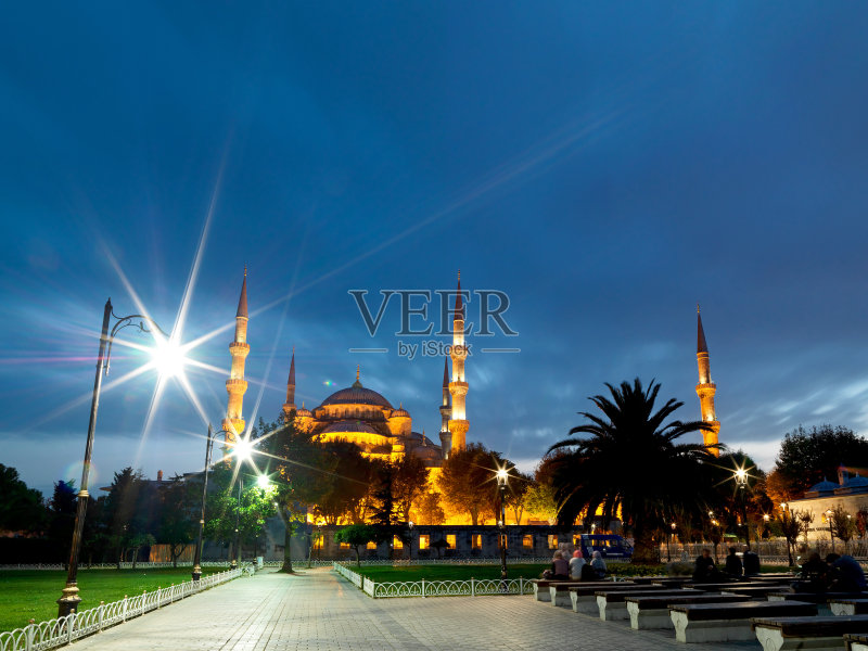伊斯坦布尔,时间,蓝色清真寺,长时间曝光,灵性