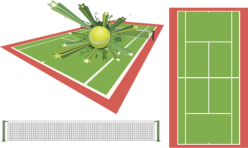 网球设计元素图片下载