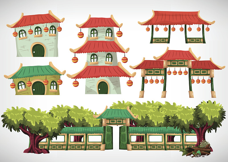 中国为游戏和动画制作物品。图片下载