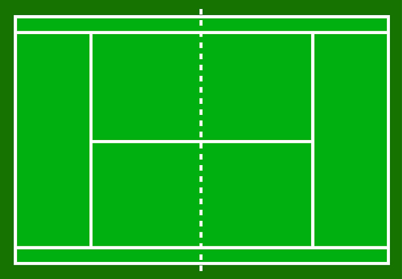 网球场标准画线图图片